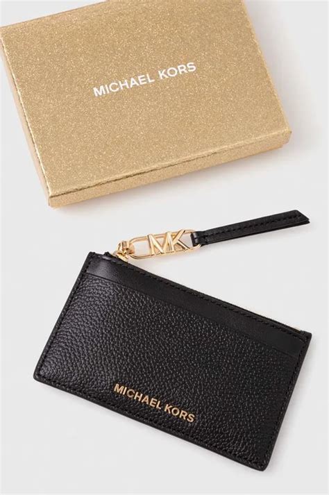 MICHAEL Michael Kors etui na karty skórzane kolor czarny